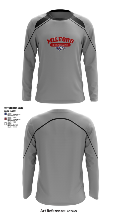 Milford Eagles Pop Warner Football and Cheer 85500081 Long Sleeve Performance Shirt 6 (1)