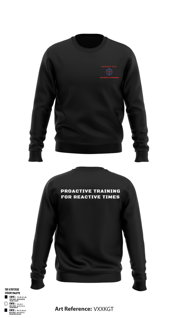 Crew Neck Sweatshirt, Double Tap Tactics, , Teamtime, Team time, sublimation, custom sports apparel, team uniforms, spirit wear, spiritwear, sports uniforms, custom shirts, team store, custom team store, fundraiser sports, apparel fundraiser