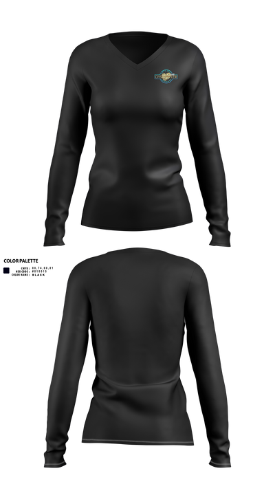 Gold reef oyster 31412148 Women's Long Sleeve V-neck Shirt - 1