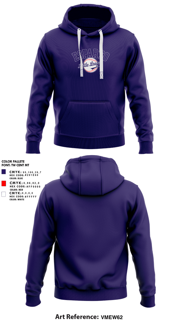 Hoodie, Esparto Little League, Spirit Store, Teamtime, Team time, sublimation, custom sports apparel, team uniforms, spirit wear, spiritwear, sports uniforms, custom shirts, team store, custom team store, fundraiser sports, apparel fundraiser