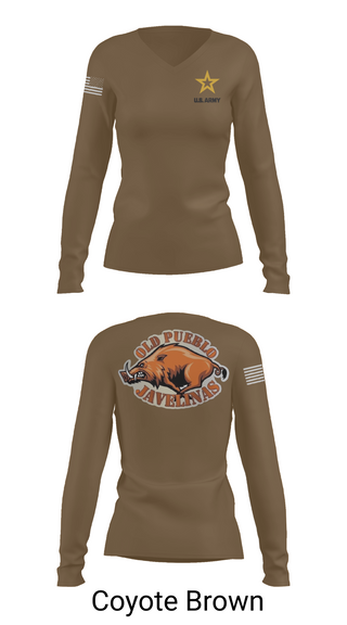 Womens Long Sleeve Vneck Shirt, Old Pueblo, , Teamtime, Team time, sublimation, custom sports apparel, team uniforms, spirit wear, spiritwear, sports uniforms, custom shirts, team store, custom team store, fundraiser sports, apparel fundraiser