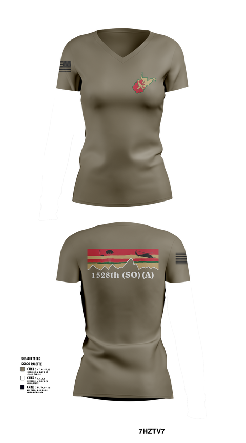 Womens Short Sleeve Vneck Shirt, 1528th FSC (SO) (A), , Teamtime, Team time, sublimation, custom sports apparel, team uniforms, spirit wear, spiritwear, sports uniforms, custom shirts, team store, custom team store, fundraiser sports, apparel fundraiser