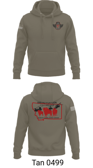 Hoodie, E co. 1-189th, , Teamtime, Team time, sublimation, custom sports apparel, team uniforms, spirit wear, spiritwear, sports uniforms, custom shirts, team store, custom team store, fundraiser sports, apparel fundraiser