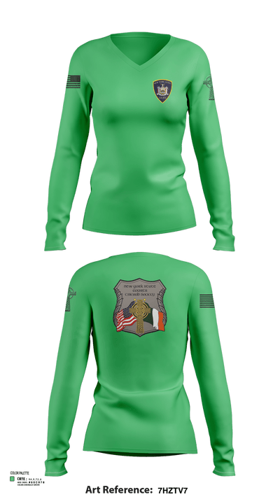 NYS Court Officer 64185384 Women's Long Sleeve V-neck Shirt - 9 (2)