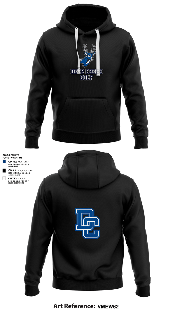 Hoodie, Deer Creek Antlers, Golf, Teamtime, Team time, sublimation, custom sports apparel, team uniforms, spirit wear, spiritwear, sports uniforms, custom shirts, team store, custom team store, fundraiser sports, apparel fundraiser