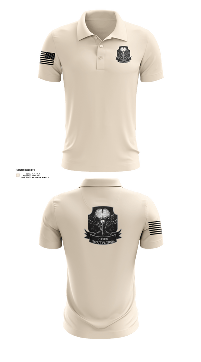 1-153 IN Scout Platoon 12516150 Short Sleeve Performance Polo - 5