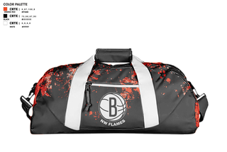 Duffle Bag, NW FLAMES, Men's Basketball, Teamtime, Team time, sublimation, custom sports apparel, team uniforms, spirit wear, spiritwear, sports uniforms, custom shirts, team store, custom team store, fundraiser sports, apparel fundraiser