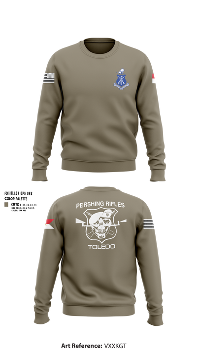 Pershing Rifles Troop L-1 10347059 Crew Neck Sweatshirt - 153