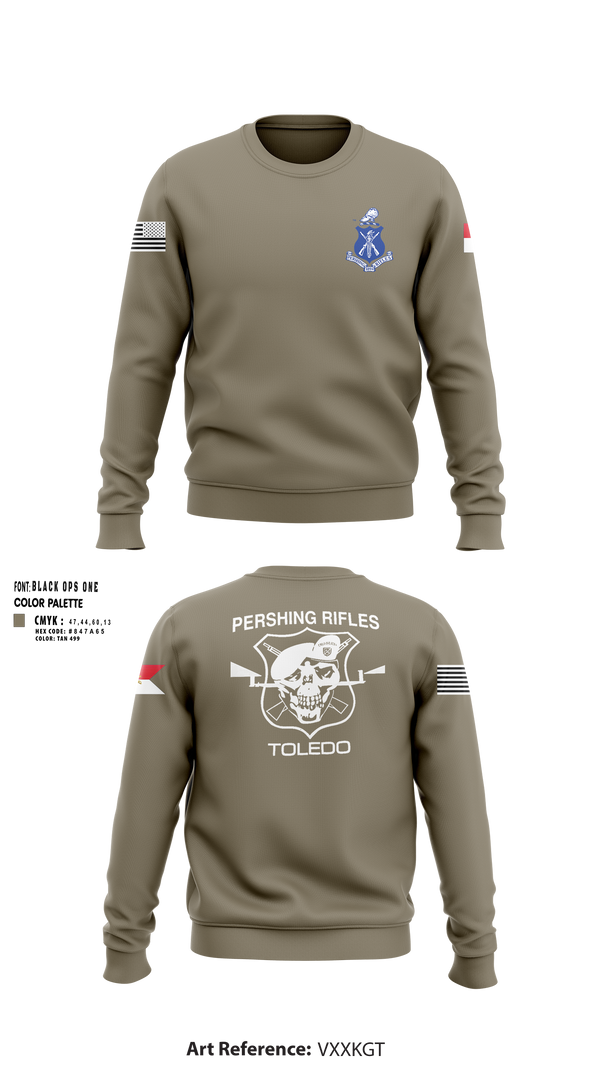Crew Neck Sweatshirt, Pershing Rifles Troop L-1, , Teamtime, Team time, sublimation, custom sports apparel, team uniforms, spirit wear, spiritwear, sports uniforms, custom shirts, team store, custom team store, fundraiser sports, apparel fundraiser
