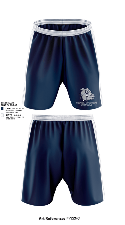 Cabool Bulldogs Softball 50291473 Athletic Shorts With Pockets - 1