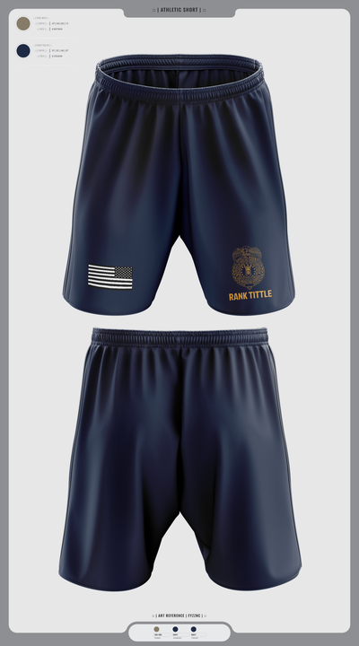 U.S. Air Force Office of Special Investigations Region 3 Base Honor Guard Athletic Shorts With Pockets - 2
