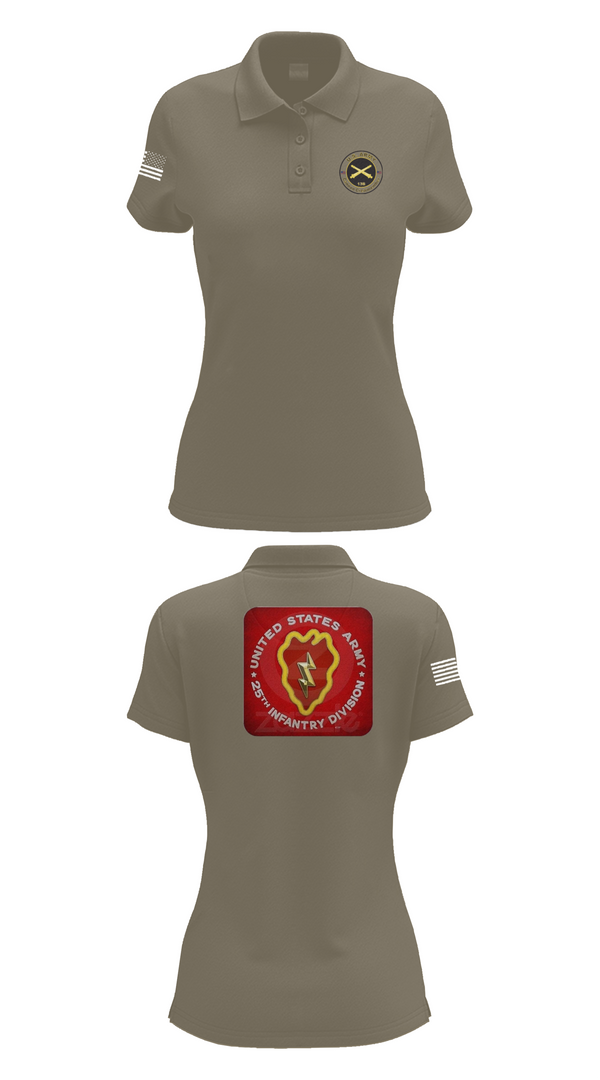 Womens Short Sleeve Performance Polo, 25th infantry division C-Btry 1/8 FA, , Teamtime, Team time, sublimation, custom sports apparel, team uniforms, spirit wear, spiritwear, sports uniforms, custom shirts, team store, custom team store, fundraiser sports, apparel fundraiser