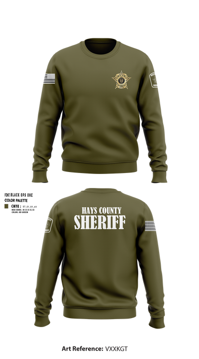 Hays County Sheriff’s Office 39669531 Crew Neck Sweatshirt - 101