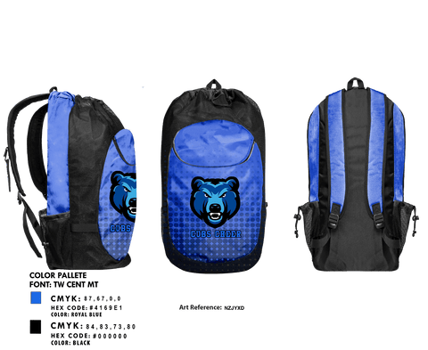 Gear Bag, Cubs Cheer, Cheer, Teamtime, Team time, sublimation, custom sports apparel, team uniforms, spirit wear, spiritwear, sports uniforms, custom shirts, team store, custom team store, fundraiser sports, apparel fundraiser