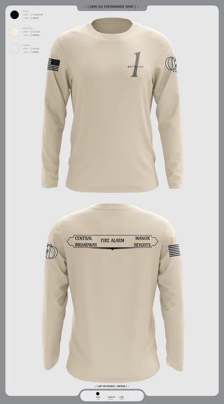 Long Sleeve Performance Shirt, Battalion 1, , Teamtime, Team time, sublimation, custom sports apparel, team uniforms, spirit wear, spiritwear, sports uniforms, custom shirts, team store, custom team store, fundraiser sports, apparel fundraiser