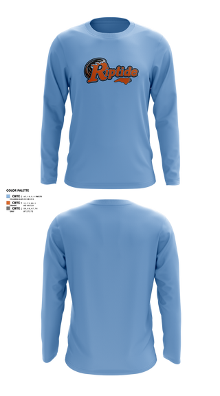 Long Sleeve Performance Shirt, Carolina Riptide, Baseball, Teamtime, Team time, sublimation, custom sports apparel, team uniforms, spirit wear, spiritwear, sports uniforms, custom shirts, team store, custom team store, fundraiser sports, apparel fundraiser