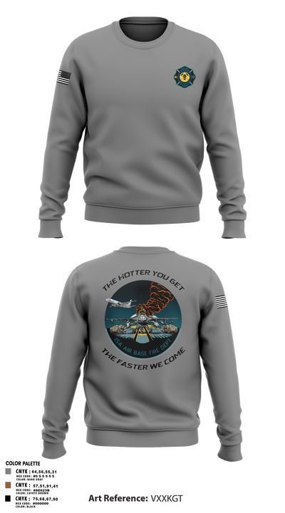 ISA Air base Fire Dept. 19172110 Crew Neck Sweatshirt - 64