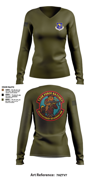 Womens Long Sleeve Vneck Shirt, OSI EDET 2506, , Teamtime, Team time, sublimation, custom sports apparel, team uniforms, spirit wear, spiritwear, sports uniforms, custom shirts, team store, custom team store, fundraiser sports, apparel fundraiser