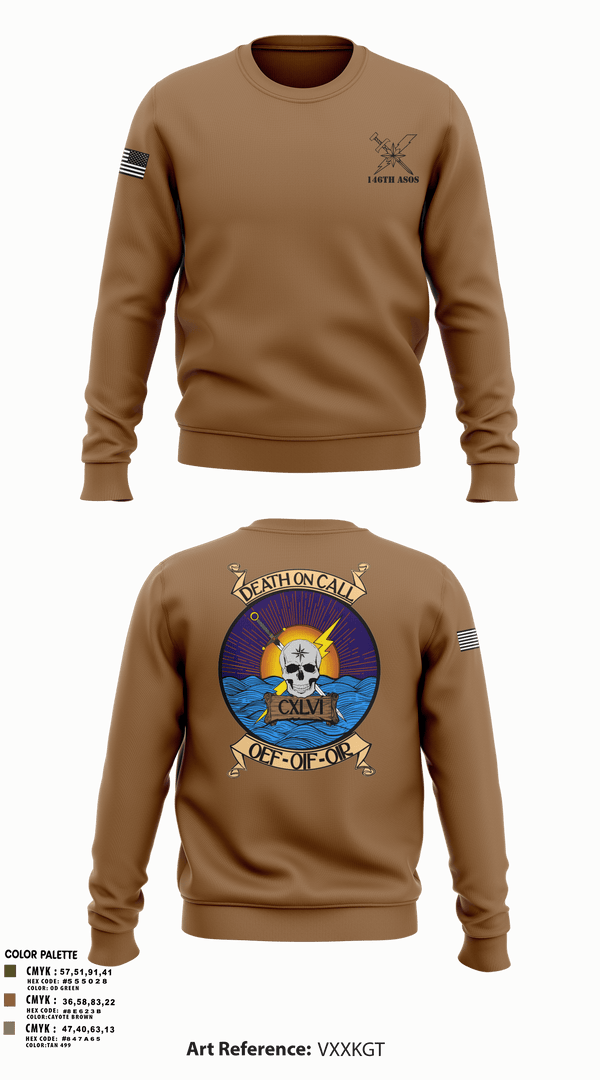 Crew Neck Sweatshirt, 146th ASOS, Air Force, Teamtime, Team time, sublimation, custom sports apparel, team uniforms, spirit wear, spiritwear, sports uniforms, custom shirts, team store, custom team store, fundraiser sports, apparel fundraiser