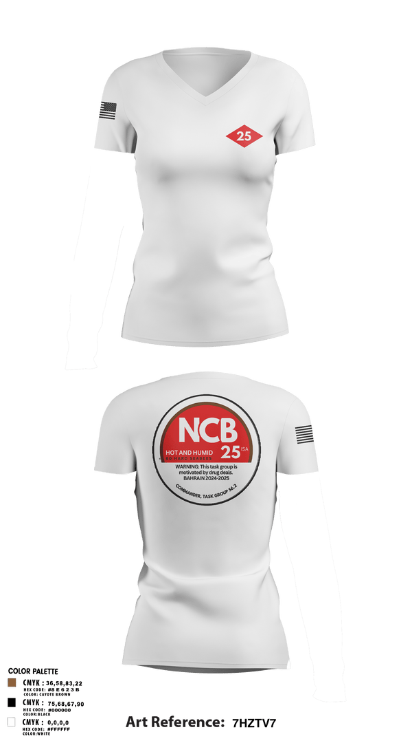 Womens Short Sleeve Vneck Shirt, NMCB 25 CTG 56.2, Navy, Teamtime, Team time, sublimation, custom sports apparel, team uniforms, spirit wear, spiritwear, sports uniforms, custom shirts, team store, custom team store, fundraiser sports, apparel fundraiser