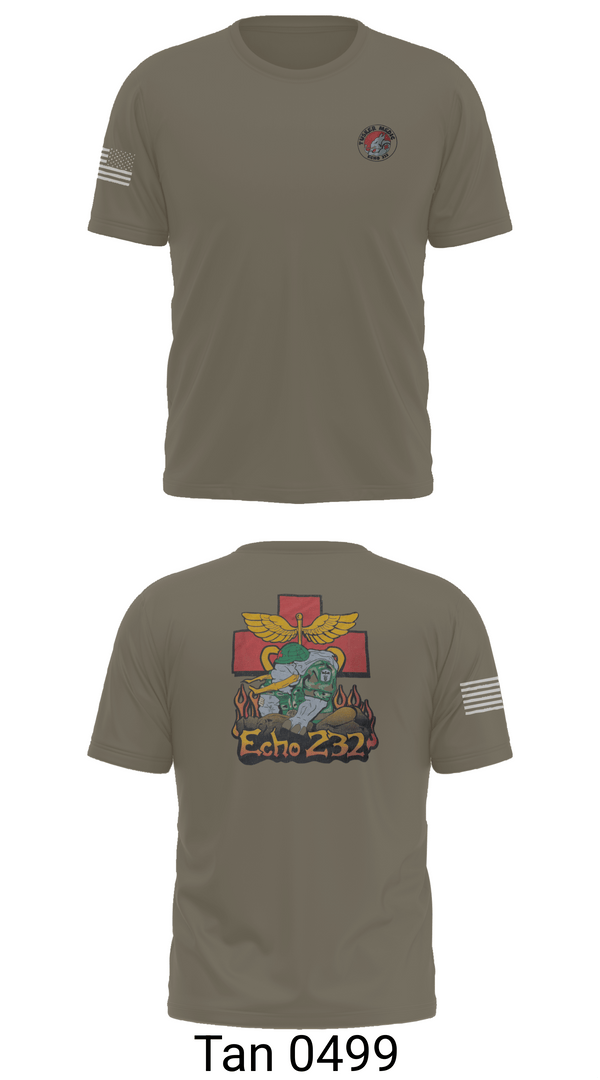Old School Cotton Feel Shirt, Echo Company 232nd battalion, Army, Teamtime, Team time, sublimation, custom sports apparel, team uniforms, spirit wear, spiritwear, sports uniforms, custom shirts, team store, custom team store, fundraiser sports, apparel fundraiser
