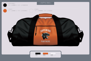 Duffle Bag, Superior Panthers, Baseball, Teamtime, Team time, sublimation, custom sports apparel, team uniforms, spirit wear, spiritwear, sports uniforms, custom shirts, team store, custom team store, fundraiser sports, apparel fundraiser