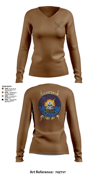 Womens Long Sleeve Vneck Shirt, 146th ASOS, Air Force, Teamtime, Team time, sublimation, custom sports apparel, team uniforms, spirit wear, spiritwear, sports uniforms, custom shirts, team store, custom team store, fundraiser sports, apparel fundraiser