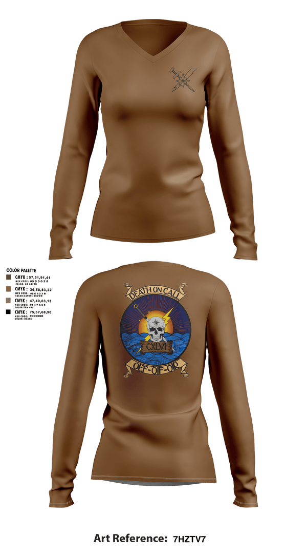 Womens Long Sleeve Vneck Shirt, 146th ASOS, Air Force, Teamtime, Team time, sublimation, custom sports apparel, team uniforms, spirit wear, spiritwear, sports uniforms, custom shirts, team store, custom team store, fundraiser sports, apparel fundraiser
