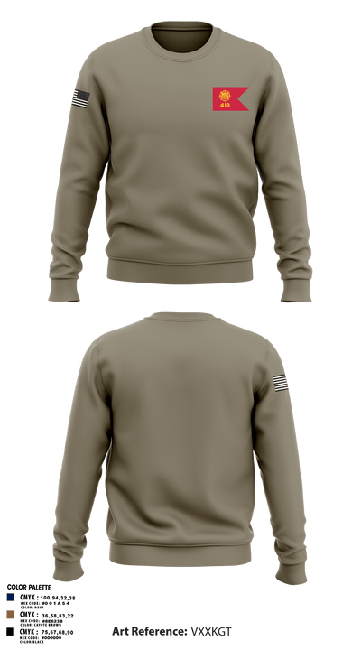 419th Transportation Company 77426737 Crew Neck Sweatshirt - 2