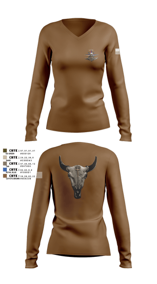 Womens Long Sleeve Vneck Shirt, VP-26 Aircrew Association, , Teamtime, Team time, sublimation, custom sports apparel, team uniforms, spirit wear, spiritwear, sports uniforms, custom shirts, team store, custom team store, fundraiser sports, apparel fundraiser