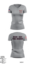 Miami Dade Firehouse Shirts 53092745 Women's Short Sleeve V-neck Shirt - 1