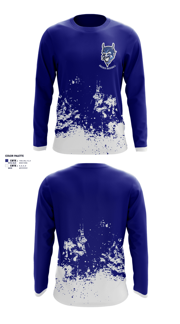 Long Sleeve Performance Shirt, Dreher High School Baseball, Baseball, Teamtime, Team time, sublimation, custom sports apparel, team uniforms, spirit wear, spiritwear, sports uniforms, custom shirts, team store, custom team store, fundraiser sports, apparel fundraiser