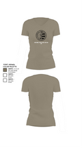 132d MRBC, 579th EN BN, 49th MP DIV 50518216 Women's Short Sleeve V-neck Shirt - 61