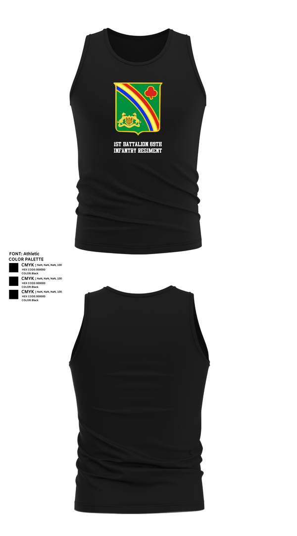 Tank Top, 1st Battalion 69th Infantry Regiment, Army, Teamtime, Team time, sublimation, custom sports apparel, team uniforms, spirit wear, spiritwear, sports uniforms, custom shirts, team store, custom team store, fundraiser sports, apparel fundraiser