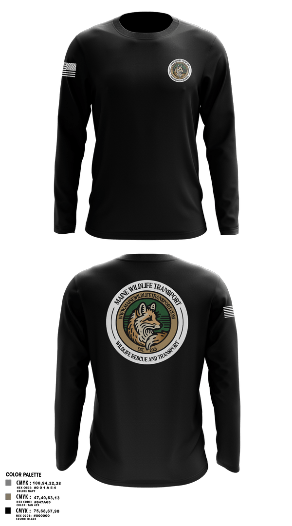 Long Sleeve Performance Shirt, Maine Wildlife Transport, , Teamtime, Team time, sublimation, custom sports apparel, team uniforms, spirit wear, spiritwear, sports uniforms, custom shirts, team store, custom team store, fundraiser sports, apparel fundraiser