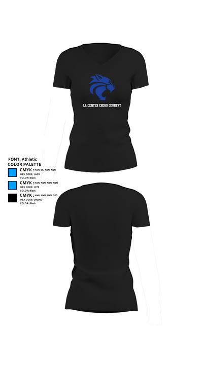 La Center Cross Country 25431686 Women's Short Sleeve V-neck Shirt - 37