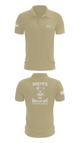 Short Sleeve Performance Polo, 4th platoon misfits, Army, Teamtime, Team time, sublimation, custom sports apparel, team uniforms, spirit wear, spiritwear, sports uniforms, custom shirts, team store, custom team store, fundraiser sports, apparel fundraiser