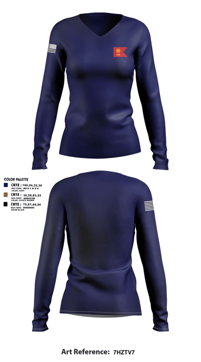 419th Transportation Company 77426737 Women's Long Sleeve V-neck Shirt - 1