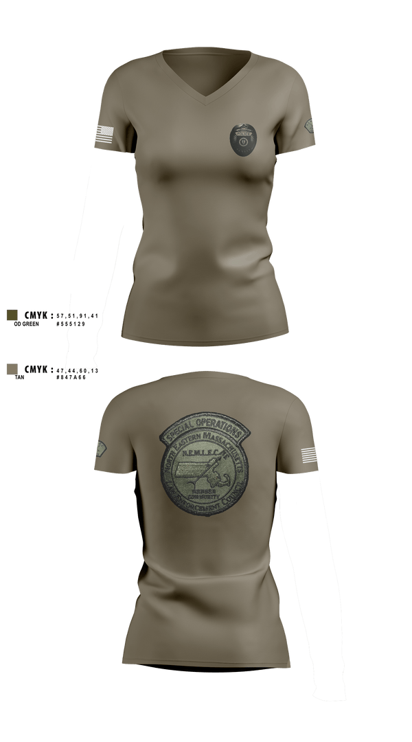 Womens Short Sleeve Vneck Shirt, NEMLEC SWAT, , Teamtime, Team time, sublimation, custom sports apparel, team uniforms, spirit wear, spiritwear, sports uniforms, custom shirts, team store, custom team store, fundraiser sports, apparel fundraiser