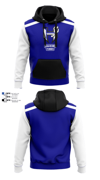 Hoodie, Hawkins Tennis, Tennis, Teamtime, Team time, sublimation, custom sports apparel, team uniforms, spirit wear, spiritwear, sports uniforms, custom shirts, team store, custom team store, fundraiser sports, apparel fundraiser