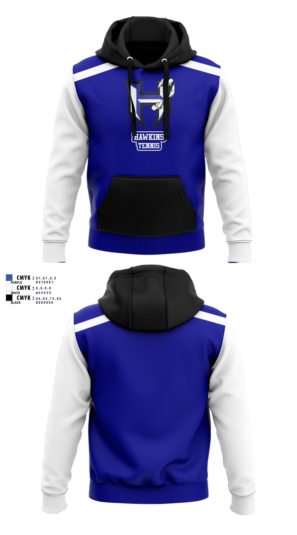 Hoodie, Hawkins Tennis, Tennis, Teamtime, Team time, sublimation, custom sports apparel, team uniforms, spirit wear, spiritwear, sports uniforms, custom shirts, team store, custom team store, fundraiser sports, apparel fundraiser