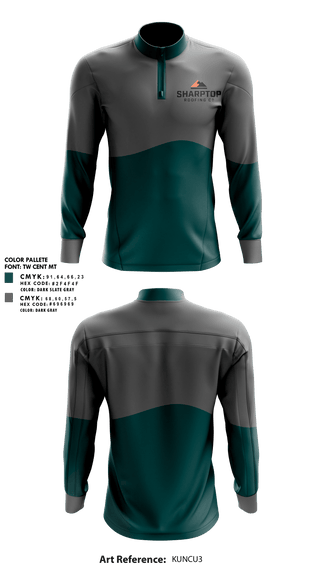 Quarter Zip Jacket, SharpTop Roofs, , Teamtime, Team time, sublimation, custom sports apparel, team uniforms, spirit wear, spiritwear, sports uniforms, custom shirts, team store, custom team store, fundraiser sports, apparel fundraiser