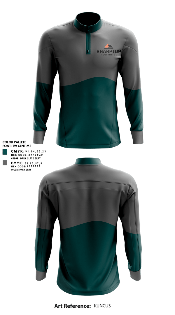 Quarter Zip Jacket, SharpTop Roofs, , Teamtime, Team time, sublimation, custom sports apparel, team uniforms, spirit wear, spiritwear, sports uniforms, custom shirts, team store, custom team store, fundraiser sports, apparel fundraiser