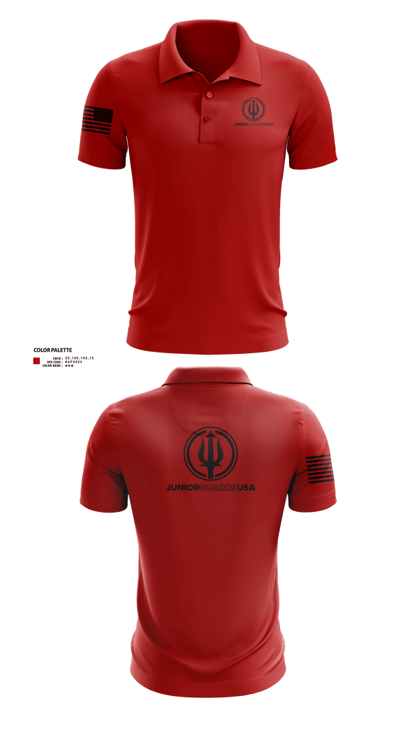 Short Sleeve Performance Polo, Junior Guards USA, Swimming, Teamtime, Team time, sublimation, custom sports apparel, team uniforms, spirit wear, spiritwear, sports uniforms, custom shirts, team store, custom team store, fundraiser sports, apparel fundraiser