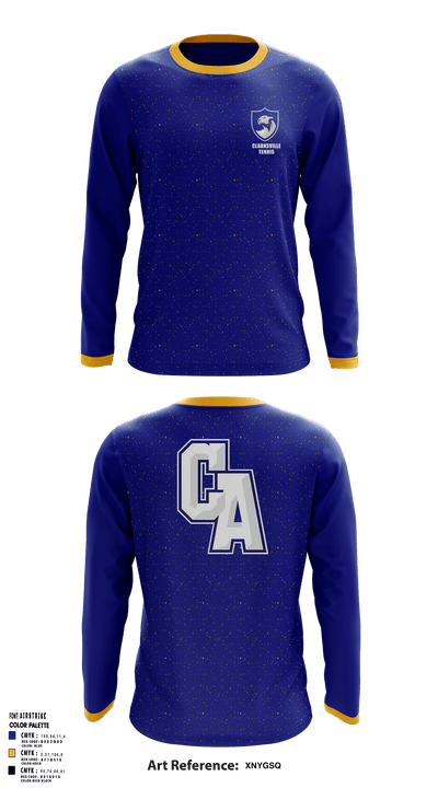 Clarksville Academy Tennis 96269998 Long Sleeve Performance Shirt 1