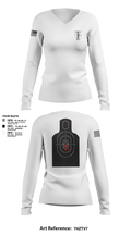 WIARNG Marksmanship 12854544 Women's Long Sleeve V-neck Shirt - 112