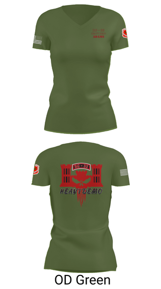Womens Short Sleeve Vneck Shirt, CESD Bravo 35th Engineer Battalion, , Teamtime, Team time, sublimation, custom sports apparel, team uniforms, spirit wear, spiritwear, sports uniforms, custom shirts, team store, custom team store, fundraiser sports, apparel fundraiser