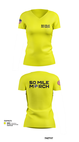 Womens Short Sleeve Vneck Shirt, 50 Mile March, , Teamtime, Team time, sublimation, custom sports apparel, team uniforms, spirit wear, spiritwear, sports uniforms, custom shirts, team store, custom team store, fundraiser sports, apparel fundraiser