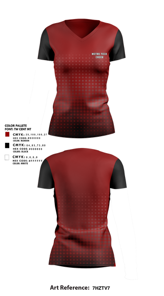 Womens Short Sleeve Vneck Shirt, Metro Tech Cheer, Cheer, Teamtime, Team time, sublimation, custom sports apparel, team uniforms, spirit wear, spiritwear, sports uniforms, custom shirts, team store, custom team store, fundraiser sports, apparel fundraiser