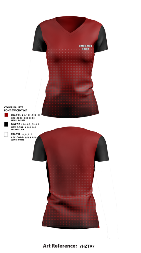 Womens Short Sleeve Vneck Shirt, Metro Tech Cheer, Cheer, Teamtime, Team time, sublimation, custom sports apparel, team uniforms, spirit wear, spiritwear, sports uniforms, custom shirts, team store, custom team store, fundraiser sports, apparel fundraiser